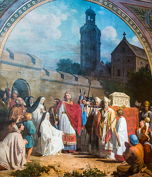 Tableau de Bouterwerk, Charlemagne apportant la Ste Tunique à Argenteuil
